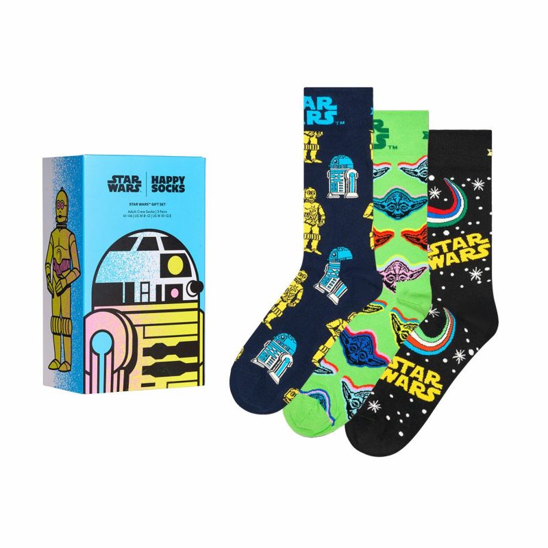 【3足セット】【Limited】 Happy Socks×Star Wars (スターウォーズ) 3-Pack Gift Set GIFT BOX  3足セット クルー丈 ソックス 14233031 | 靴下 ソックス 通販のナイガイ公式オンラインショップ