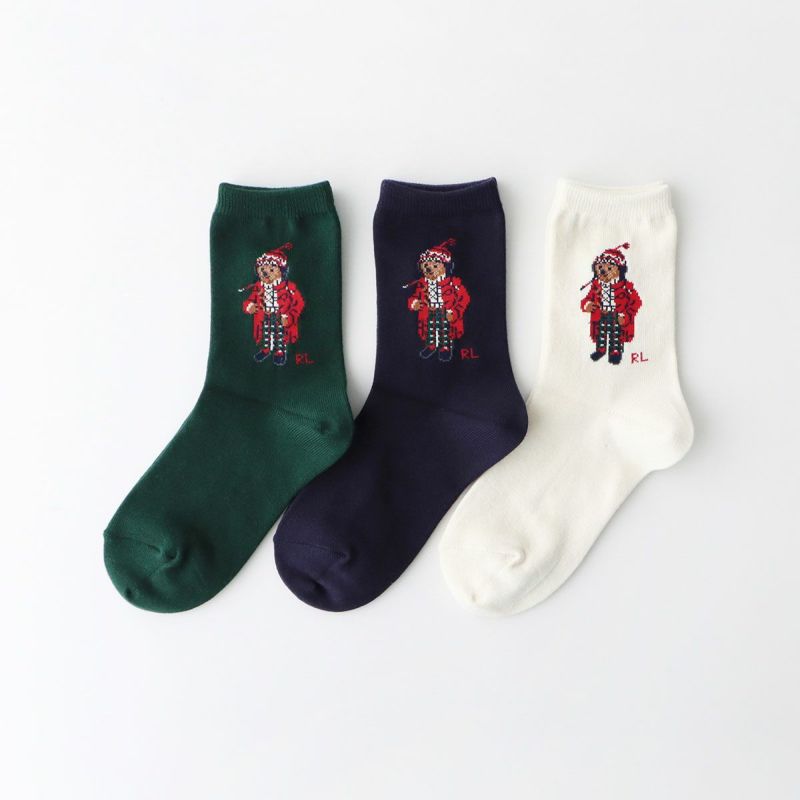 POLO RALPH LAUREN キッズソックス HOLIDAY ポロベア【19-21cm】【22-24cm】 04863748 | 靴下 ソックス  通販のナイガイ公式オンラインショップ