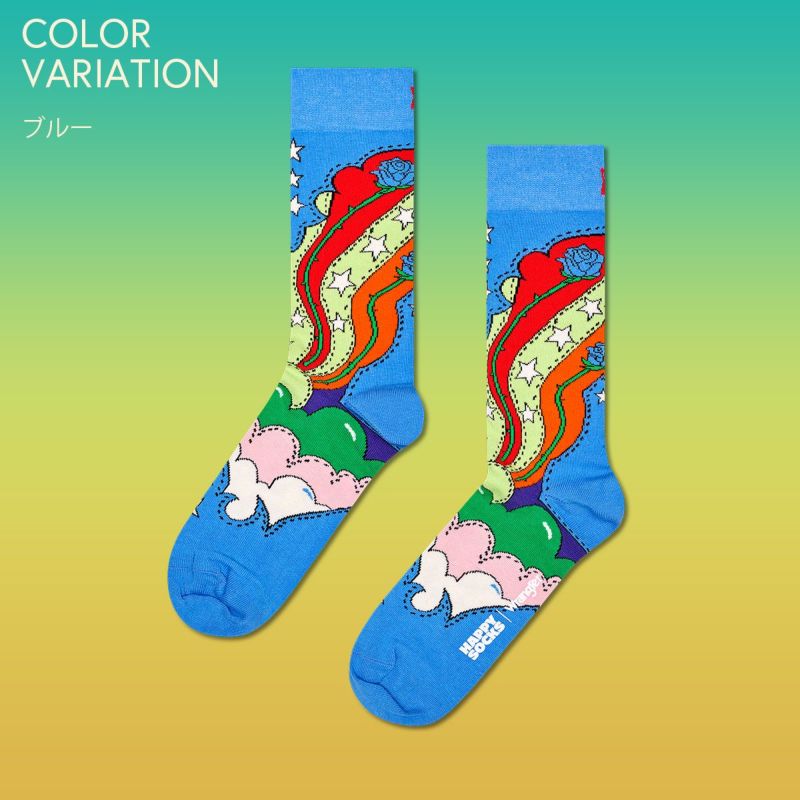 【Limited】HappySocksハッピーソックス×Wrangler(ラングラー)DesertRoseSock(デザートローズ)クルー丈ソックスユニセックスメンズ＆レディースプレゼント無料ラッピングギフト14240200