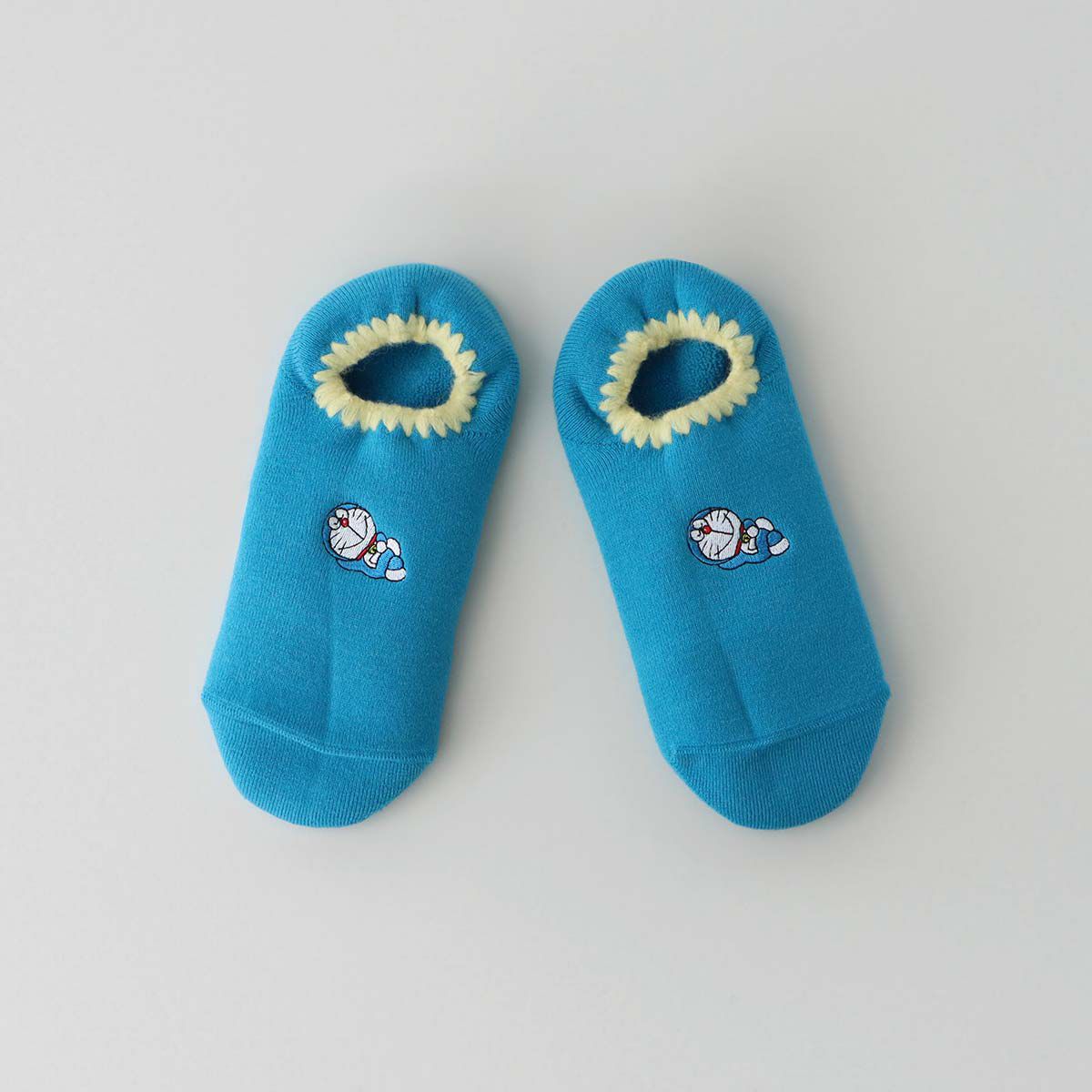 ドラえもん ハマグリ パイルソックス ルームソックス ワンポイント刺繍