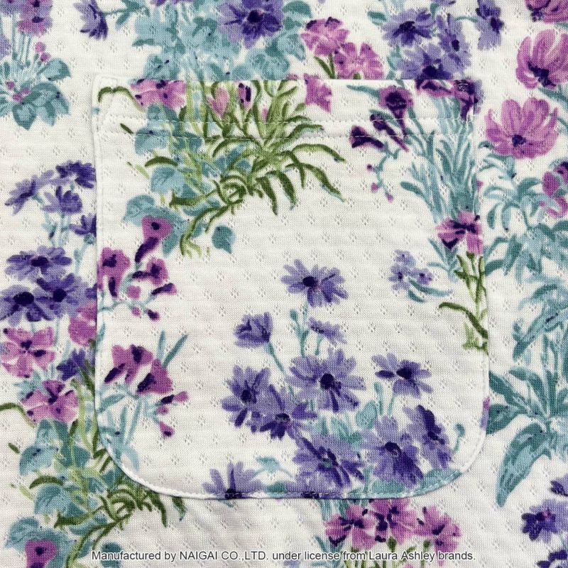 Laura Ashley メーガン柄 中わた ニットキルト 長袖 パジャマ