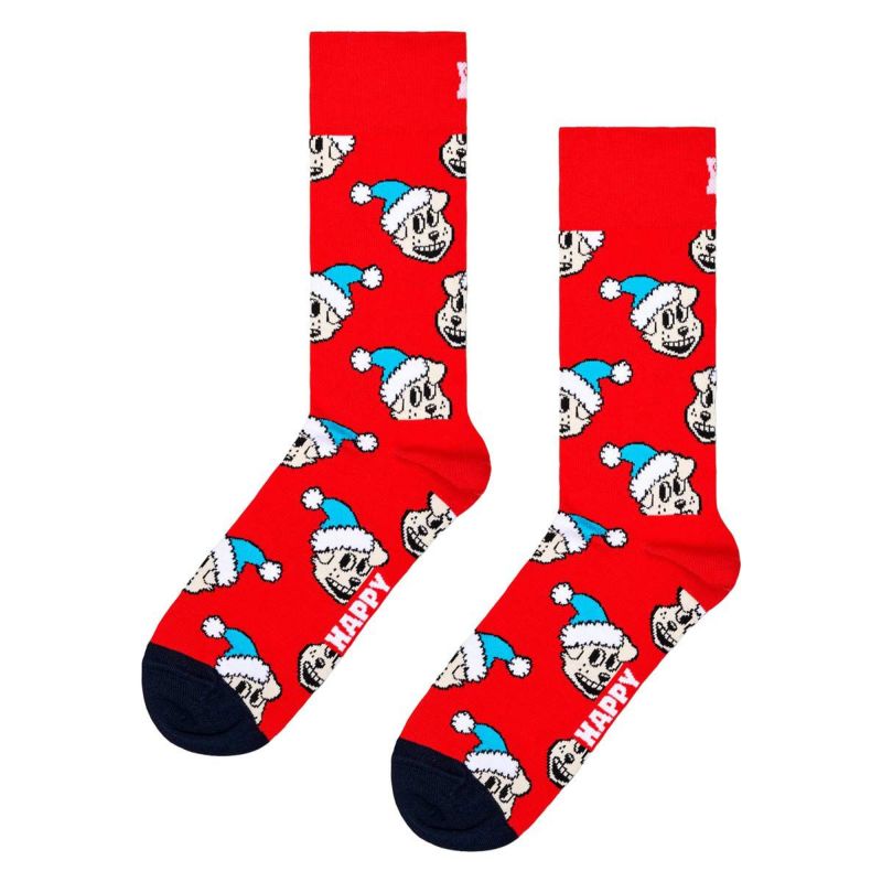 HappySocksハッピーソックスHolidayDoggoSock(ホリデードッグ)クルー丈ソックスユニセックスメンズ＆レディースプレゼント無料ラッピングギフト10240336