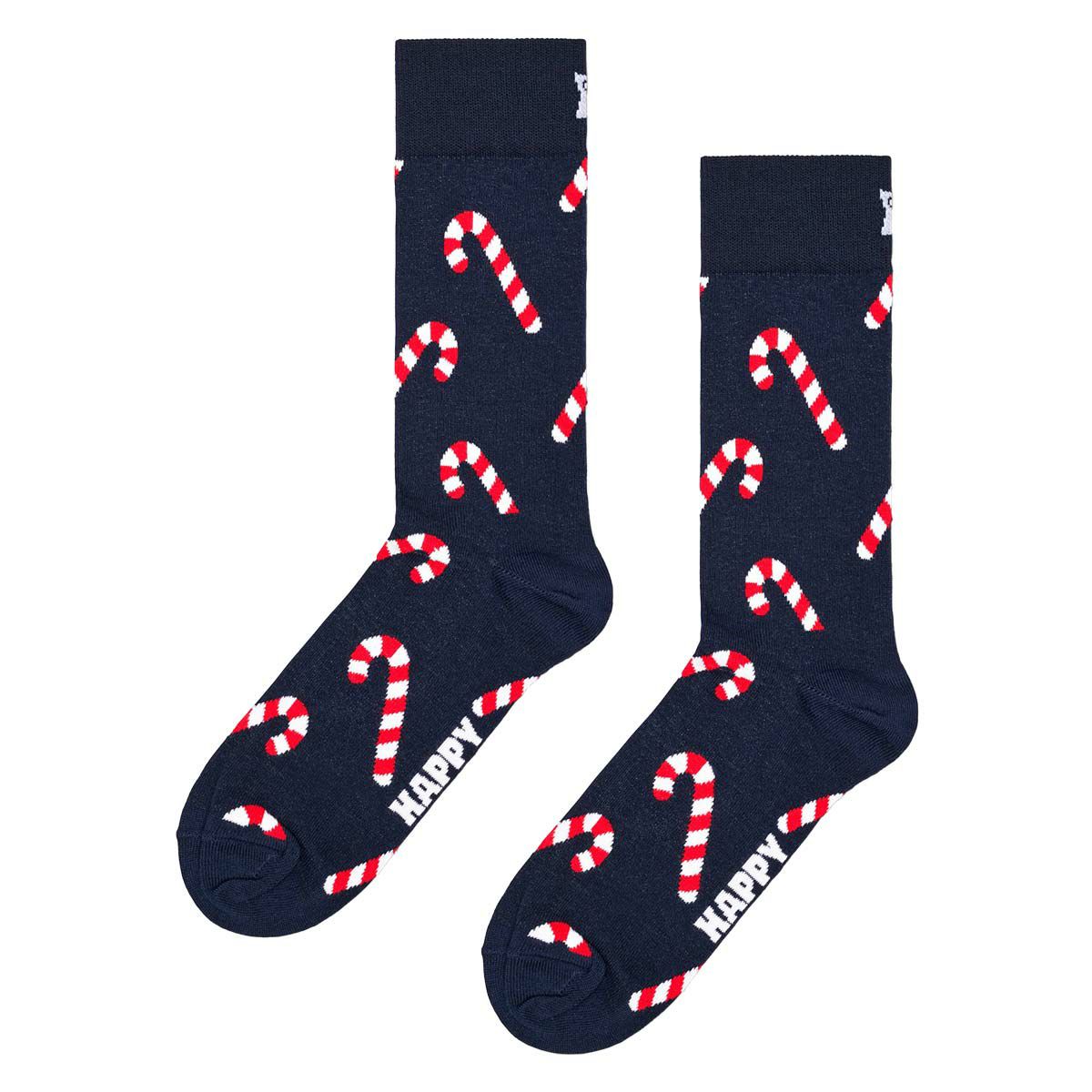 HappySocksハッピーソックスCandyCaneSock(キャンディケイン)クルー丈ソックスユニセックスメンズ＆レディースプレゼント無料ラッピングギフト10240409