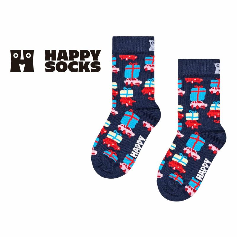 HappySocksハッピーソックスKidsHolidayShoppingSock(キッズホリデーショッピング)kidssock子供クルー丈ソックス靴下KIDSジュニアキッズ12240097