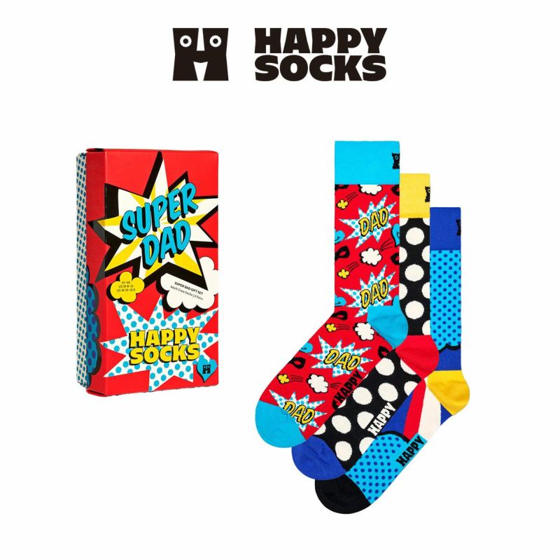 Happy Socks 3足セット 箱入り｜Super Dad ( スーパーダッド
