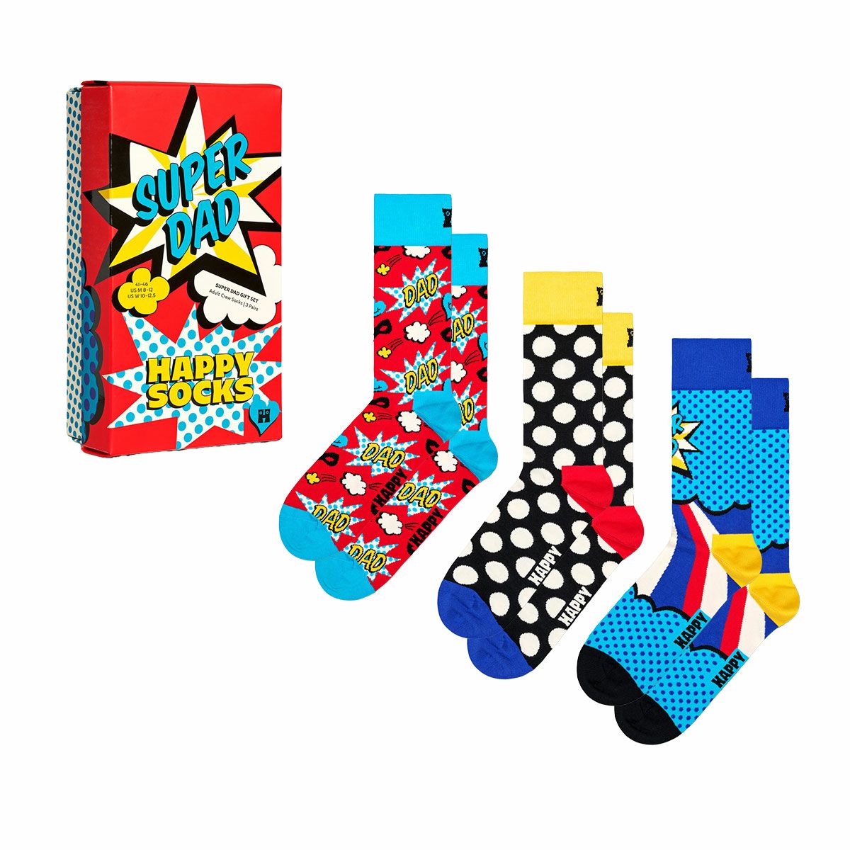 Happy Socks 3足セット 箱入り｜Super Dad ( スーパーダッド )【GIFT