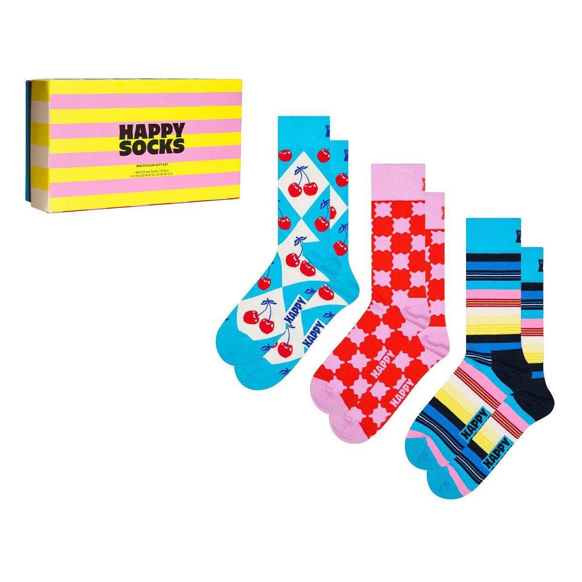 41%OFF Happy Socks 3足セット 箱入り｜Checks and Stripes ( チェック