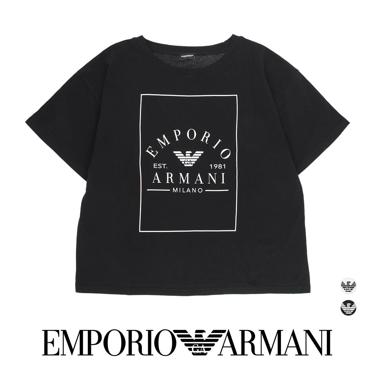 50%OFF EMPORIO ARMANI オーバーサイズ クルーネック ロゴプリント