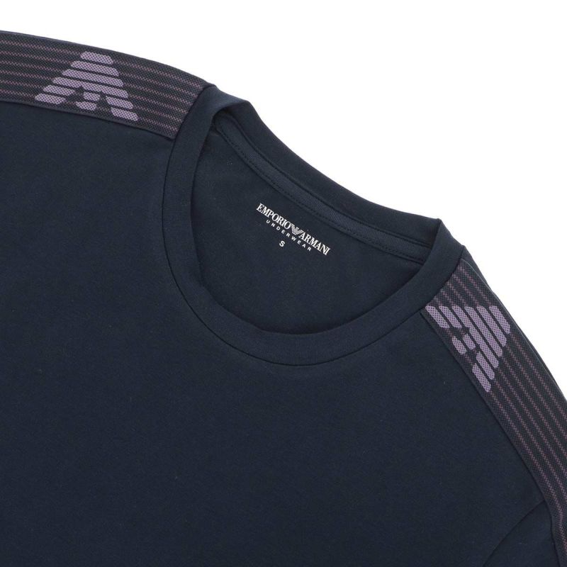 EMPORIO ARMANI TEXTURED LOGOBAND CREW NECK T-SHIRT 半袖 T
