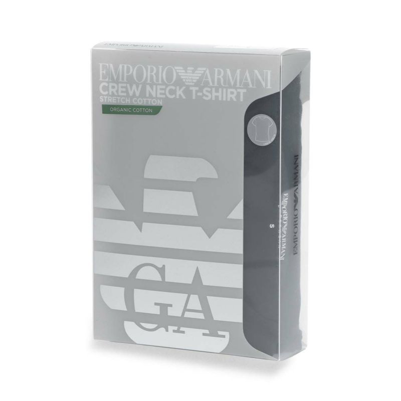 EMPORIO ARMANI TEXTURED LOGOBAND CREW NECK T-SHIRT 半袖 T