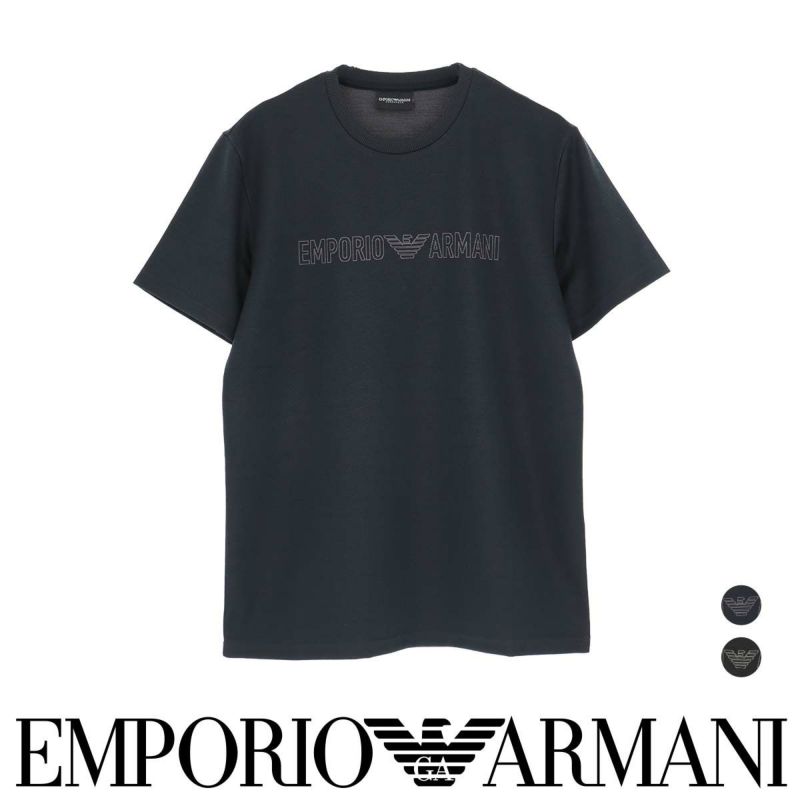EMPORIO ARMANI JACQUARD LOGO CREW NECK T-SHIRT ヘンリー