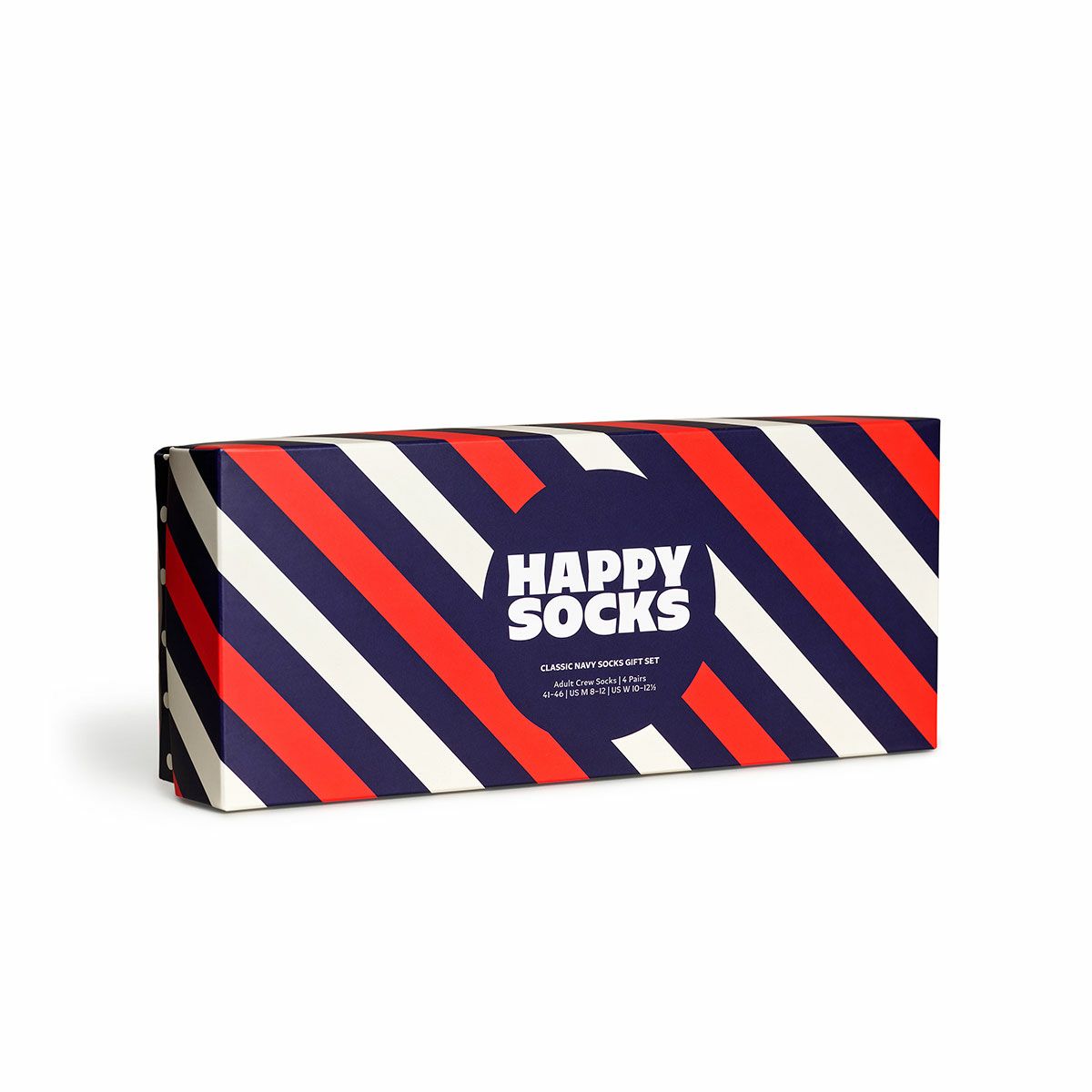 【4足セット】HappySocksハッピーソックスClassicNavy（クラシックネイビー）クルー丈ソックス靴下ユニセックスメンズ＆レディースプレゼント無料ラッピングギフト10203511