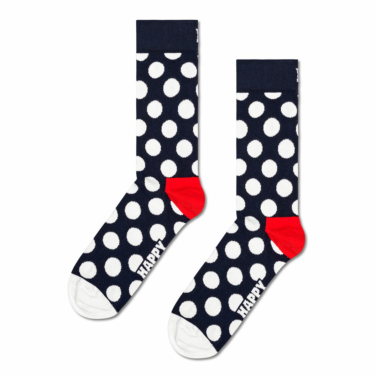 【4足セット】HappySocksハッピーソックスClassicNavy（クラシックネイビー）クルー丈ソックス靴下ユニセックスメンズ＆レディースプレゼント無料ラッピングギフト10203511