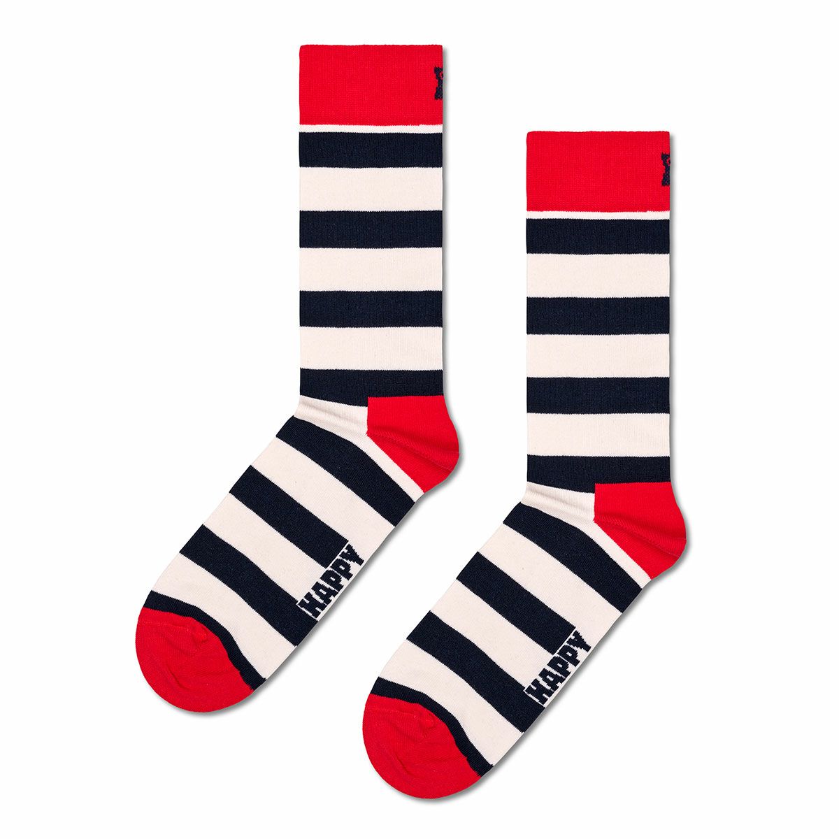 【4足セット】HappySocksハッピーソックスClassicNavy（クラシックネイビー）クルー丈ソックス靴下ユニセックスメンズ＆レディースプレゼント無料ラッピングギフト10203511