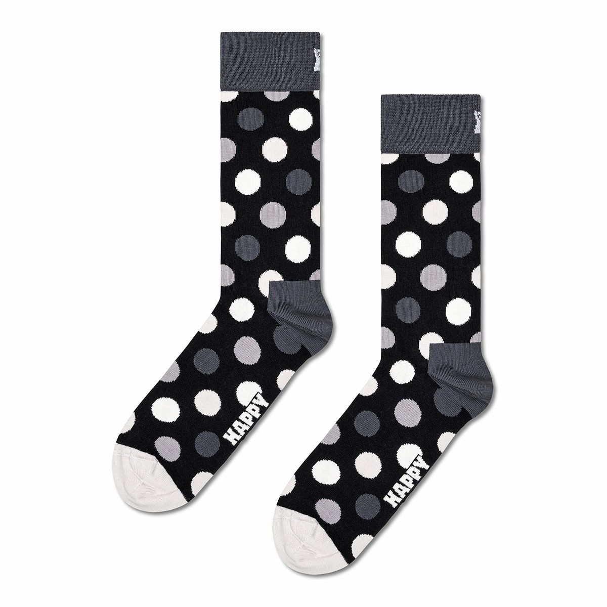 【4足セット】HappySocksハッピーソックスClassicBlack&White（クラシックブラックアンドホワイト）クルー丈ソックス靴下ユニセックスメンズ＆レディースプレゼント無料ラッピングギフト10203513