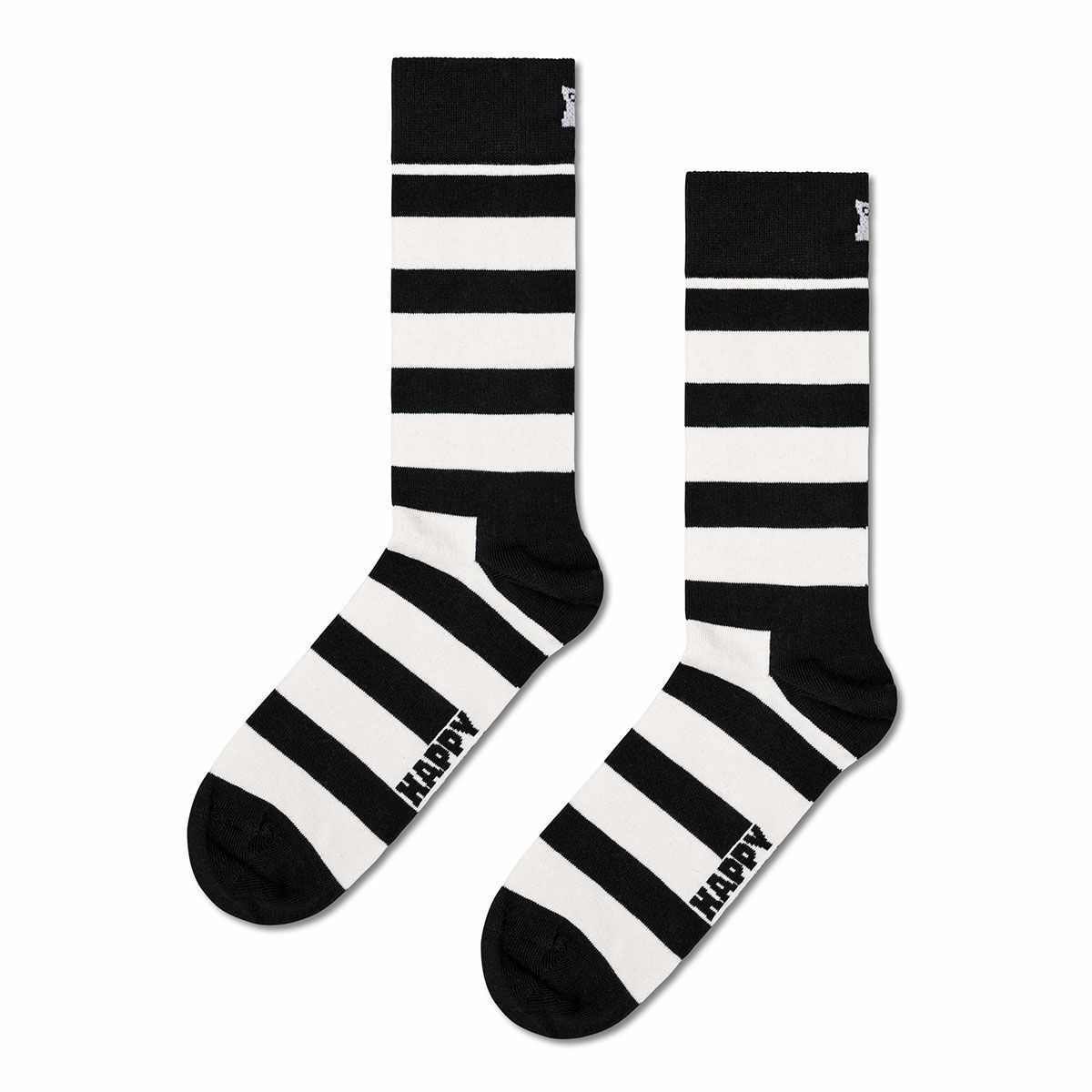 【4足セット】HappySocksハッピーソックスClassicBlack&White（クラシックブラックアンドホワイト）クルー丈ソックス靴下ユニセックスメンズ＆レディースプレゼント無料ラッピングギフト10203513