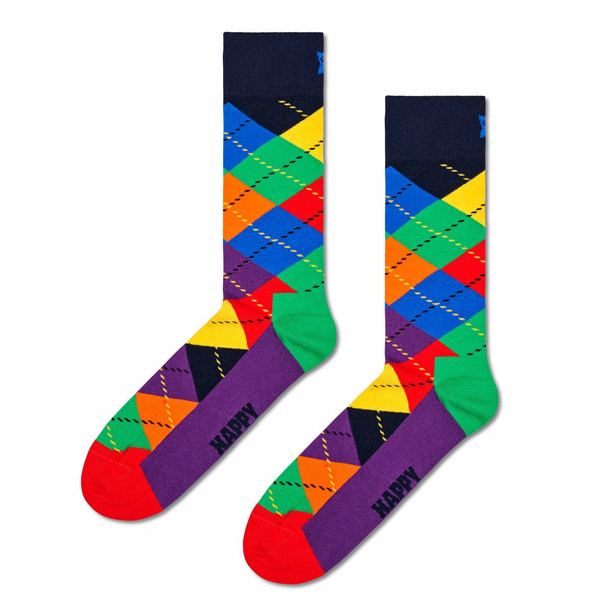 【4足セット】HappySocksハッピーソックスMulti-Color（マルチカラー）クルー丈ソックス靴下ユニセックスメンズ＆レディースプレゼント無料ラッピングギフト10203515