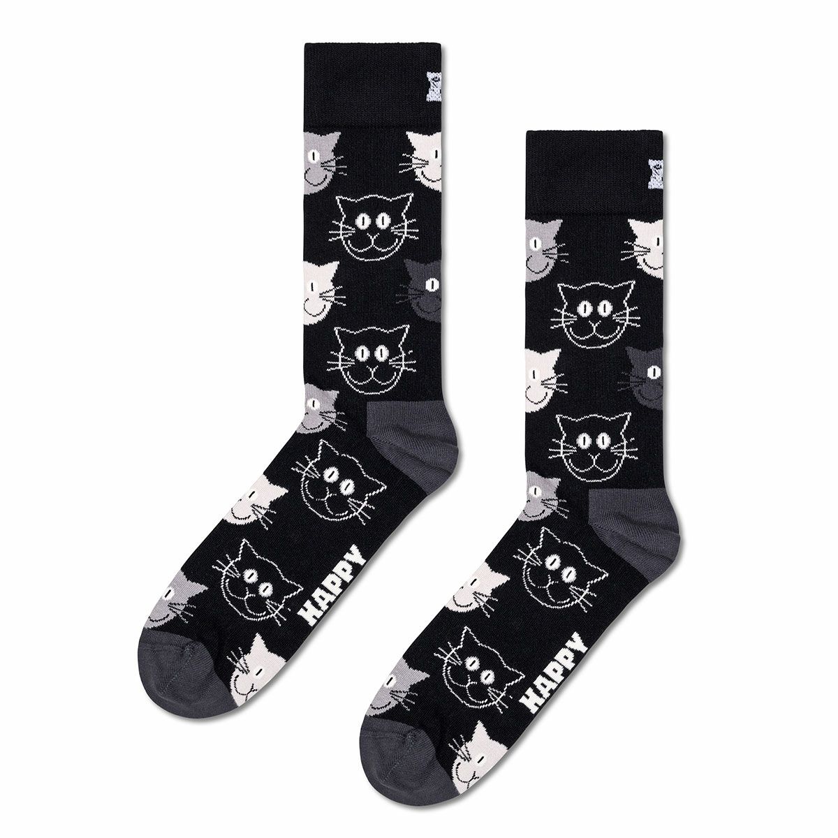 【3足セット】HappySocksハッピーソックスMixedCat（ミックスキャット）クルー丈ソックス靴下ユニセックスメンズ＆レディースプレゼント無料ラッピングギフト10203516
