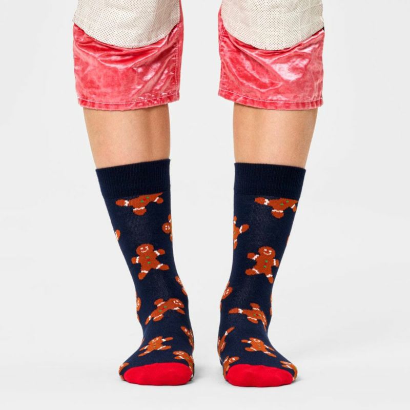 HappySocksハッピーソックスGingerbreadMan（ジンジャーブレッドマン）クルー丈ソックス靴下ユニセックスメンズ＆レディースプレゼント無料ラッピングギフト10231058