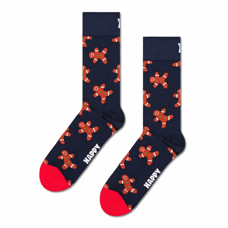 HappySocksハッピーソックスGingerbreadMan（ジンジャーブレッドマン）クルー丈ソックス靴下ユニセックスメンズ＆レディースプレゼント無料ラッピングギフト10231058