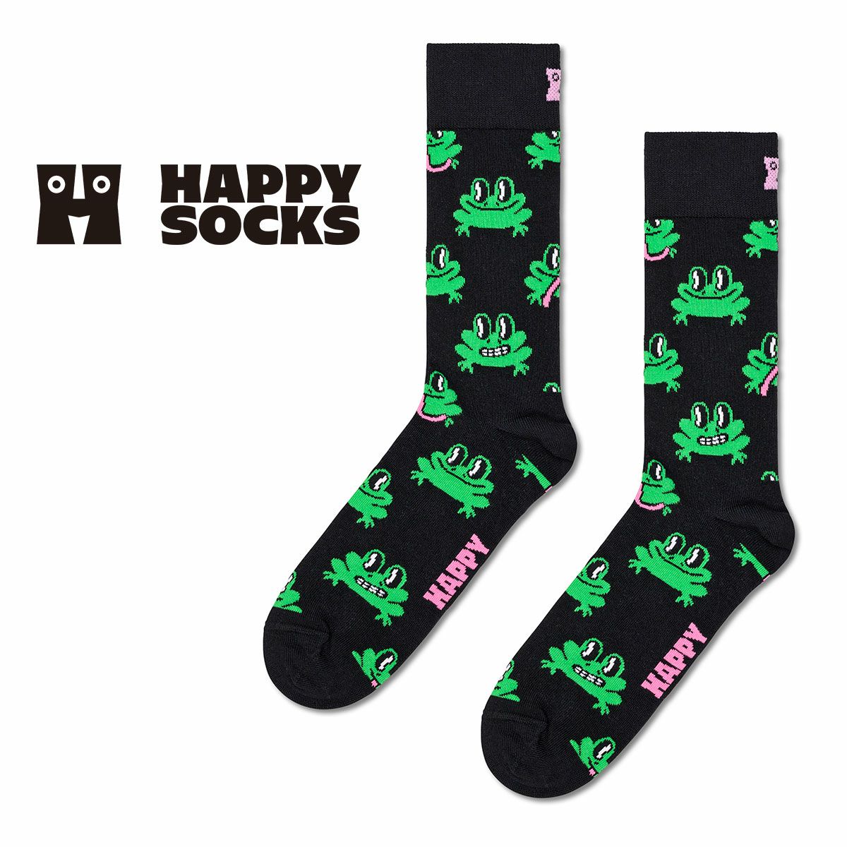 HappySocksハッピーソックスFrog（フロッグ）クルー丈ソックス靴下ユニセックスメンズ＆レディースプレゼント無料ラッピングギフト10231084