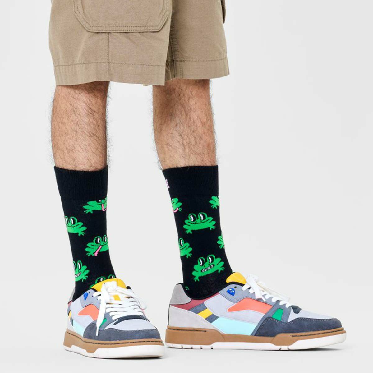 HappySocksハッピーソックスFrog（フロッグ）クルー丈ソックス靴下ユニセックスメンズ＆レディースプレゼント無料ラッピングギフト10231084