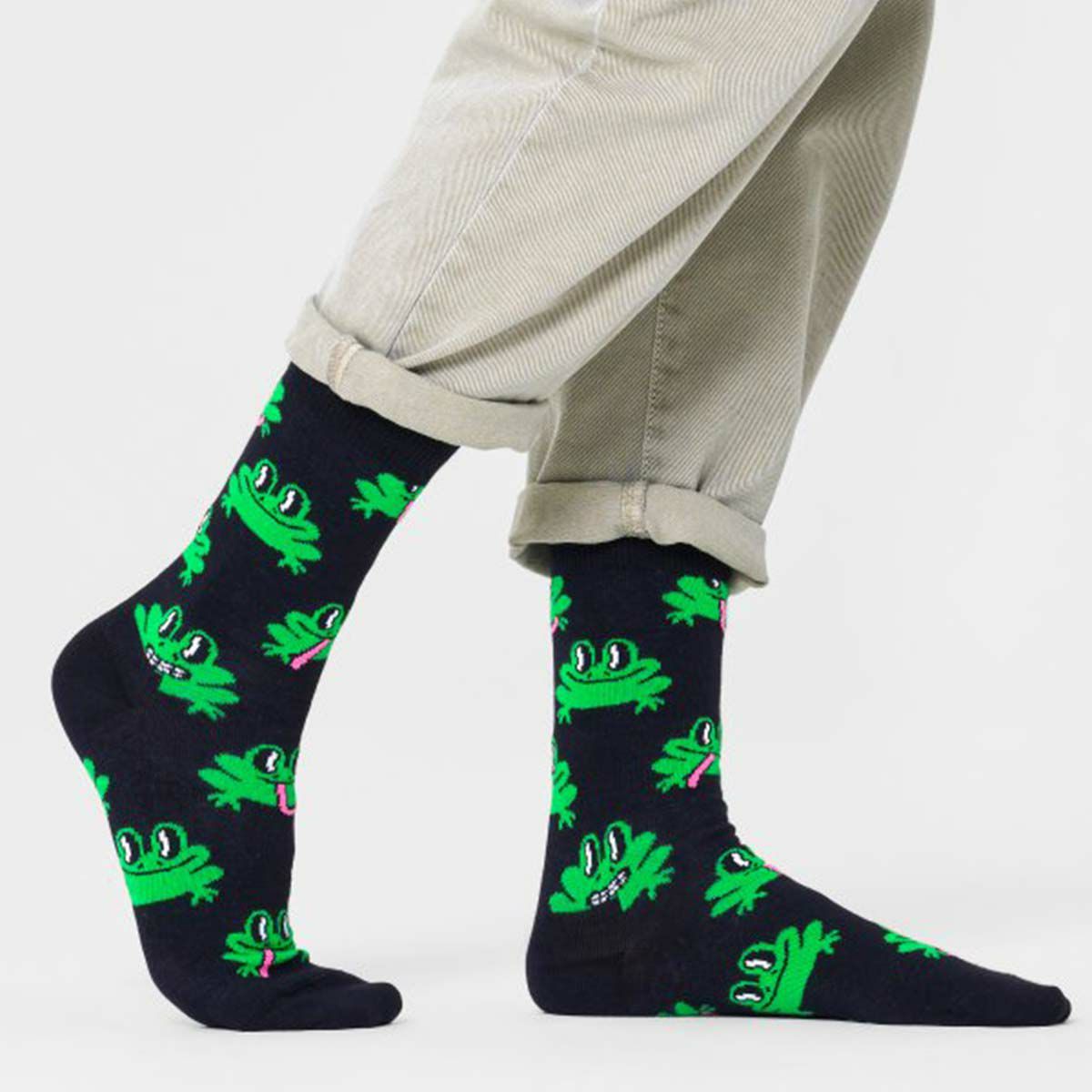 HappySocksハッピーソックスFrog（フロッグ）クルー丈ソックス靴下ユニセックスメンズ＆レディースプレゼント無料ラッピングギフト10231084