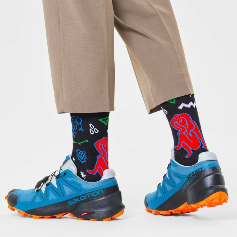 HappySocksハッピーソックスZodiacVirgo（ビルゴ）星座乙女座クルー丈ソックス靴下ユニセックスメンズ＆レディースプレゼント無料ラッピングギフト10231121