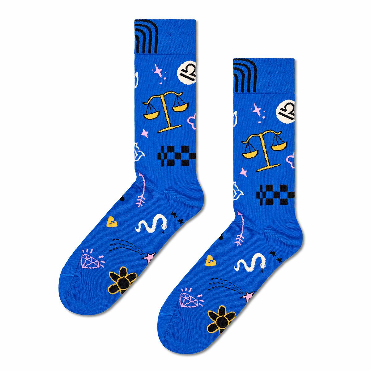 HappySocksハッピーソックスZodiacLibra（リブラ）星座天秤座クルー丈ソックス靴下ユニセックスメンズ＆レディースプレゼント無料ラッピングギフト10231122