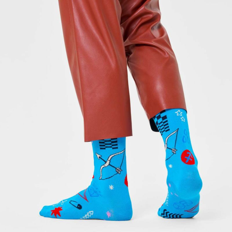 HappySocksハッピーソックスZodiacSagittarius（サジタリウス）星座射手座クルー丈ソックス靴下ユニセックスメンズ＆レディースプレゼント無料ラッピングギフト10231124