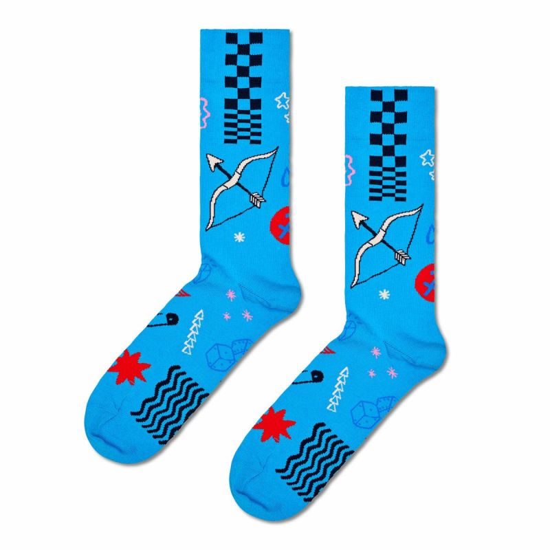 HappySocksハッピーソックスZodiacSagittarius（サジタリウス）星座射手座クルー丈ソックス靴下ユニセックスメンズ＆レディースプレゼント無料ラッピングギフト10231124