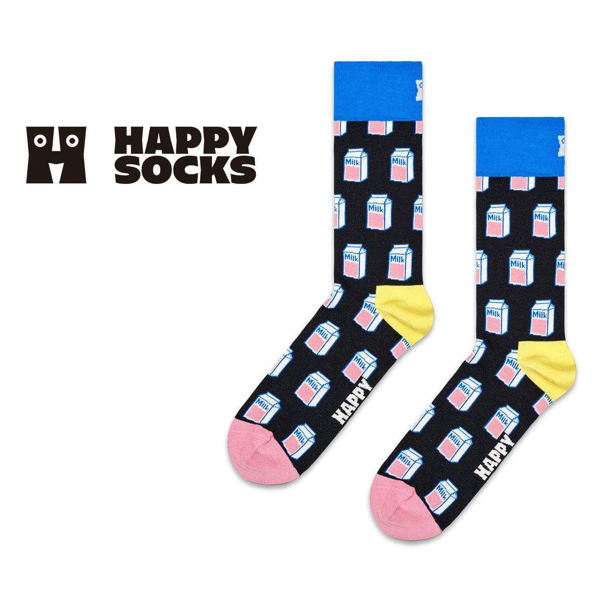 HappySocksハッピーソックスMilk（ミルク）クルー丈ソックス靴下紳士メンズ＆レディースプレゼント無料ラッピング贈答ギフト10240237