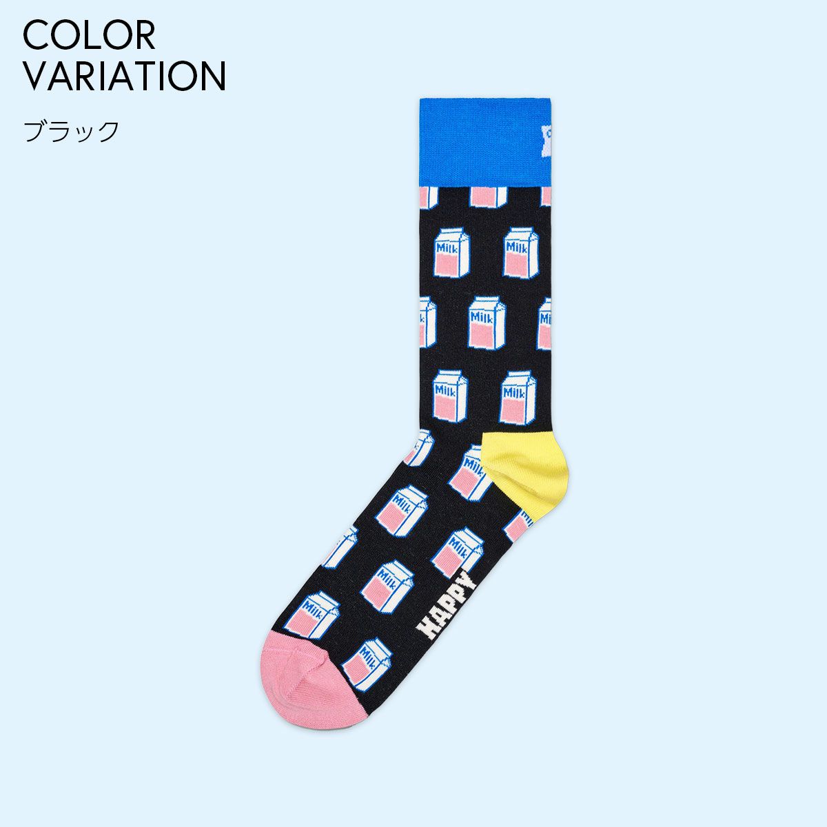 HappySocksハッピーソックスMilk（ミルク）クルー丈ソックス靴下紳士メンズ＆レディースプレゼント無料ラッピング贈答ギフト10240237