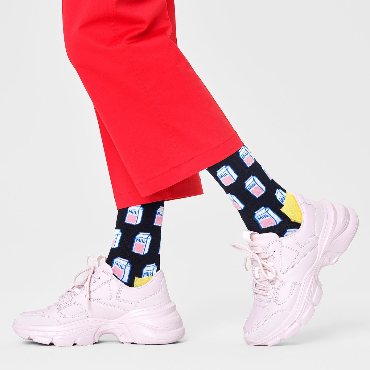 HappySocksハッピーソックスMilk（ミルク）クルー丈ソックス靴下紳士メンズ＆レディースプレゼント無料ラッピング贈答ギフト10240237