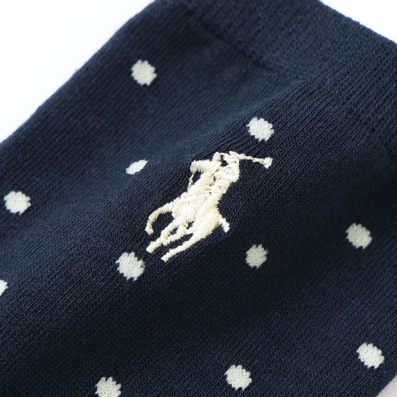 POLO RALPH LAUREN ドット柄 ポニーロゴ刺しゅう クルー丈