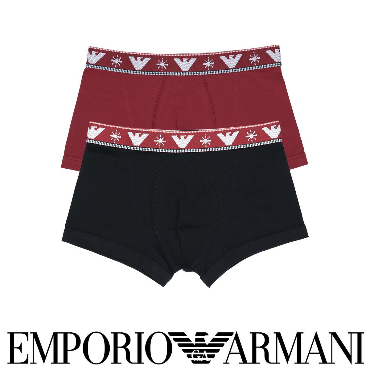 EMPORIO ARMANI 【2枚セット】HOLIDAYS JACQUARD ホリデーズ ジャ