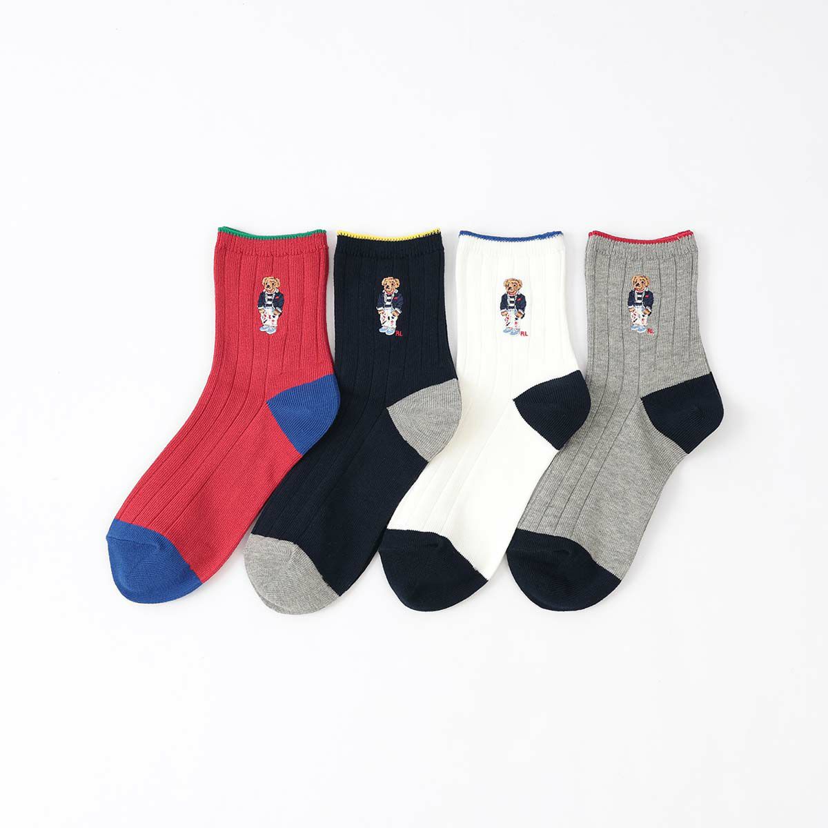 新品　ラルフローレン　ハイソックス　カシミヤ混　23～24㎝　ナイガイ　日本製 NAIGAI（ナイガイ） メンズ 冬用 靴下 カシミヤ混 部位で編み方を変え