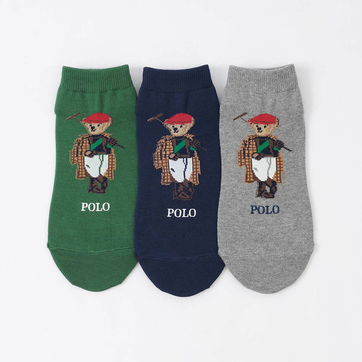 3足セット】POLO RALPH LAUREN ストッキング 交編 つま先補強 シルク